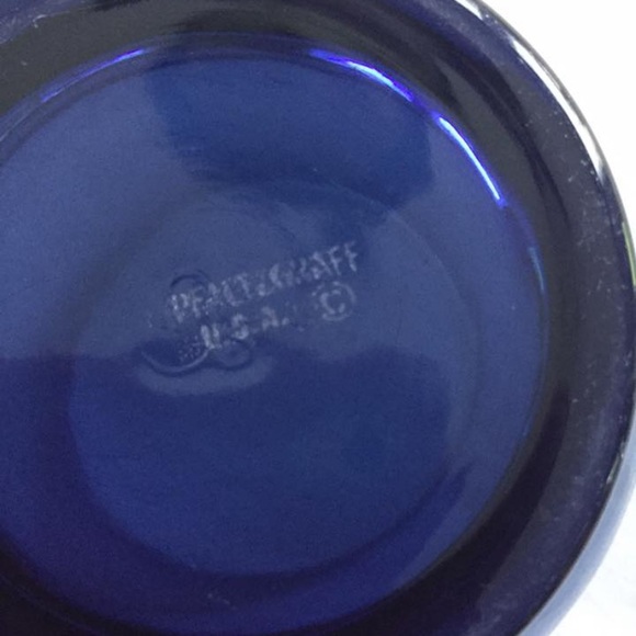 Pfaltzgraff Yorktowne Tumblers Frosted Etched Floral Blue Glasses Set of 6 - Picture 6 of 6